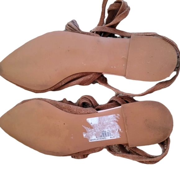 Zara Trafaluc - Suede Lace-up‎ Pointed Toe Flats - Picture 6 of 6